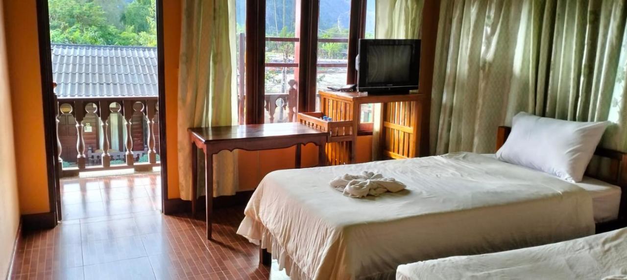 Bungalows Le Jardin Vangvieng Vang Vieng Esterno foto
